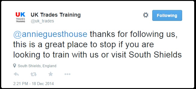 UK Trades Training Shaftesbury Avenue Bede Trading Estate Jarrow South Tyneside NE34 9PH Recommendation