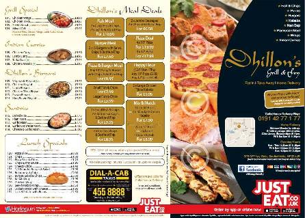 Dhillon's Grill and Fry 325 327 Laygate South Shields NE33 4JB Menu 1 Dhillon's Grill and Fry 325 327 Laygate South Shields NE33 4JB Menu 1