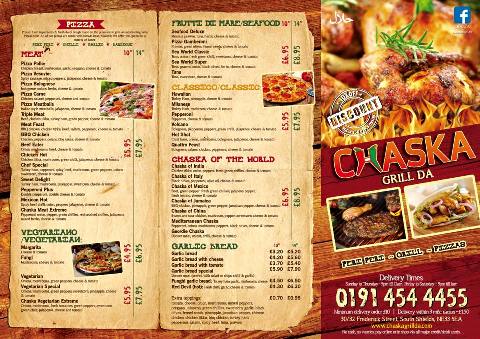 Chaska Grill Da 30-32 Frederick Street South Shields NE33 5EA Menu 1 Chaska Grill Da 30-32 Frederick Street South Shields NE33 5EA Menu 1