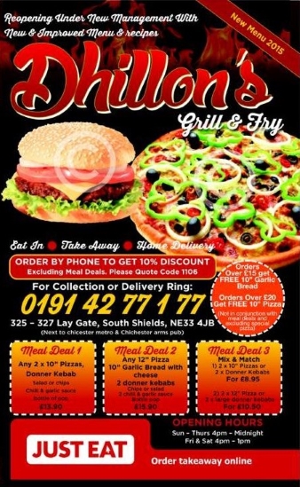 Dhillon's Grill and Fry 325 327 Laygate South Shields NE33 4JB
