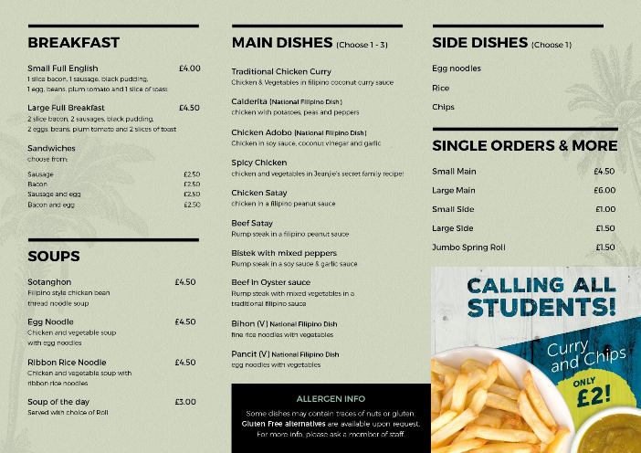 Visayas Bistro 289 Sunderland Road South Shields NE34 6RB Menu 2