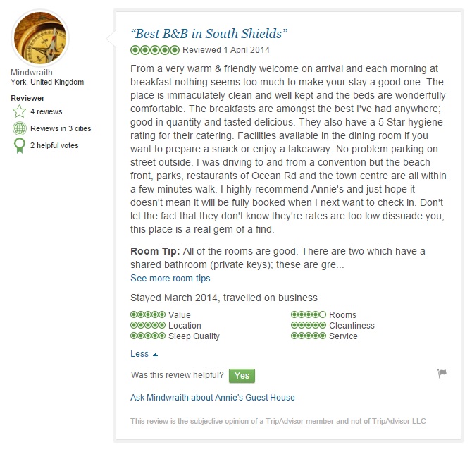 South Tyneside Magic Festival Accommodation Review