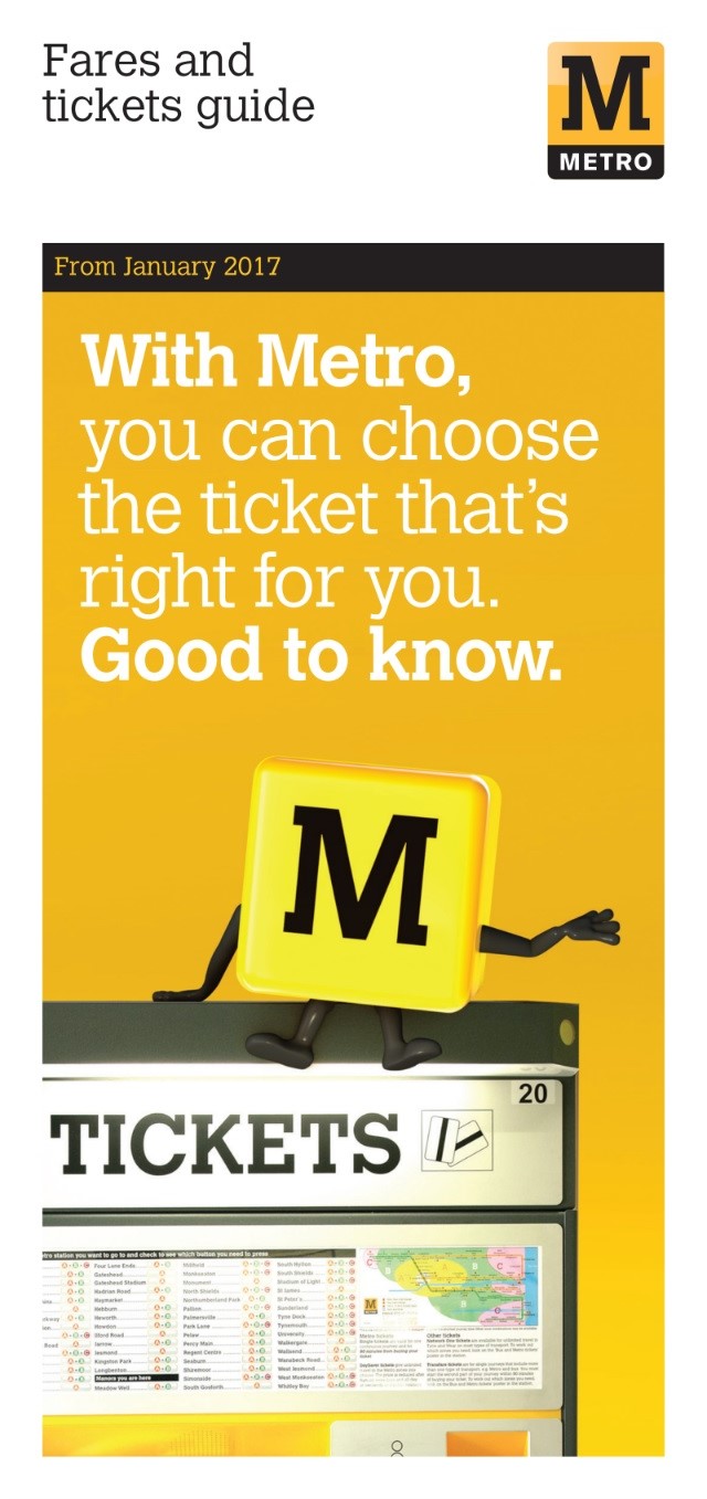 Tyne & Wear Metro Fares and Ticket Guide 2017