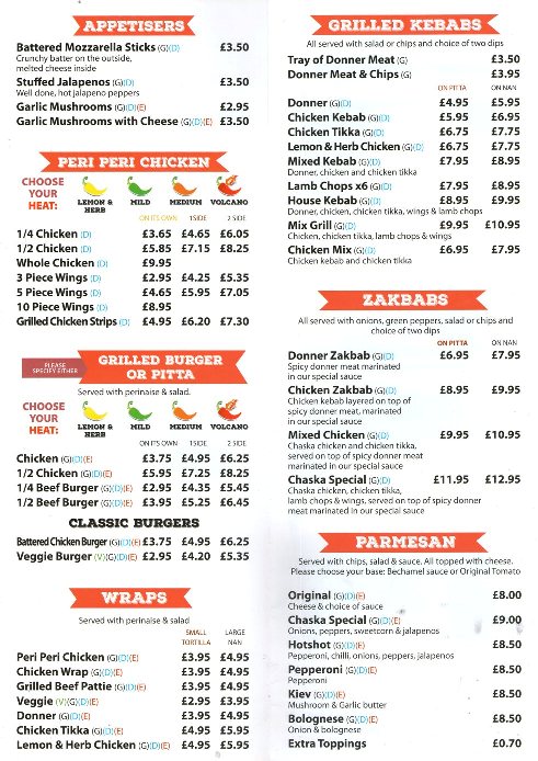 Chaska Grill Da 30-32 Frederick Street South Shields NE33 5EA Menu 3 Chaska Grill Da 30-32 Frederick Street South Shields NE33 5EA Menu 3