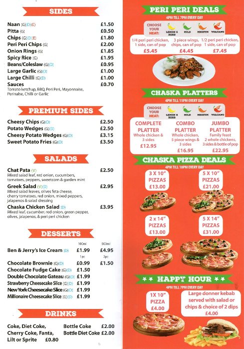 Chaska Grill Da 30-32 Frederick Street South Shields NE33 5EA Menu 4 Chaska Grill Da 30-32 Frederick Street South Shields NE33 5EA Menu 4