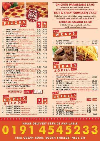 Rostami's Takeaway South Shields Menu