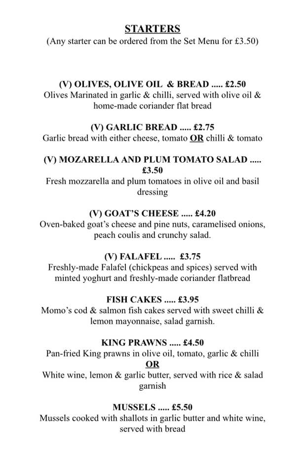 Momo's Mediterranean Restaurant 50 Dean Road South Shields NE33 4DZ Menu 2 Momo's Mediterranean Restaurant 50 Dean Road South Shields NE33 4DZ Menu 2