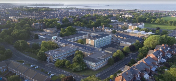South Tyneside College St George's Avenue South Shields NE34 6ET Aerial View