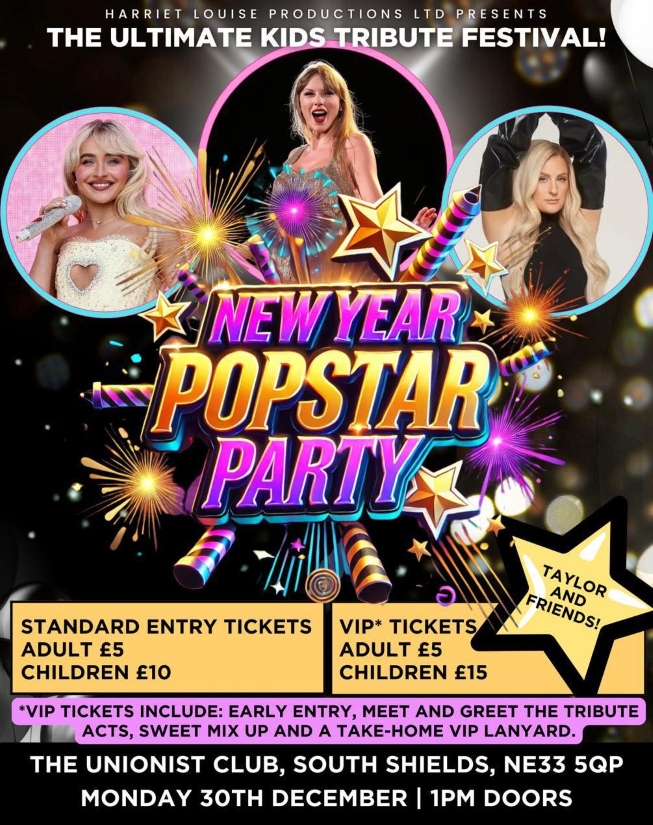 The Unionist Club South Shields New Year Popstar Party